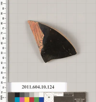 Terracotta fragment of a closed shape