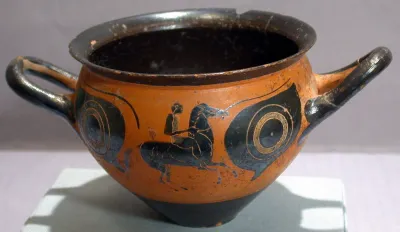 Terracotta mastoid skyphos