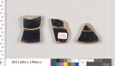 Terracotta fragments of kylikes (drinking cups)