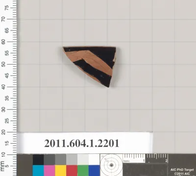 Terracotta rim fragment of a kylix (drinking cup)