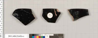 Terracotta rim fragments of kylikes (drinking cups)