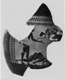 OLPE, FRAGMENT (ATHENIAN, BLACK-FIGURE)