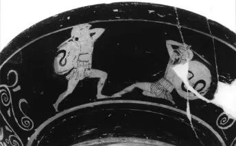 CUP, STEMLESS (ATHENIAN, RED-FIGURE)