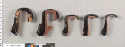 Terracotta fragments of kylikes (drinking cups)