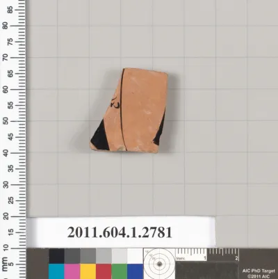 Terracotta fragment of a kylix (drinking cup)