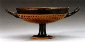CUP DROOP (ATHENIAN, BLACK-FIGURE)