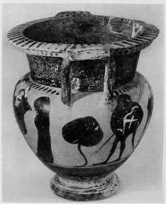 KRATER, COLUMN (ATHENIAN, BLACK-FIGURE)