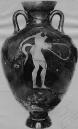 AMPHORA, PANATHENAIC SHAPE (ATHENIAN, RED-FIGURE)