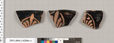 Terracotta rim fragments of kylikes (drinking cups)