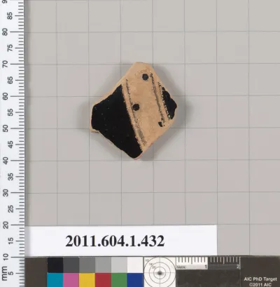 Terracotta fragment of a kylix (drinking cup)