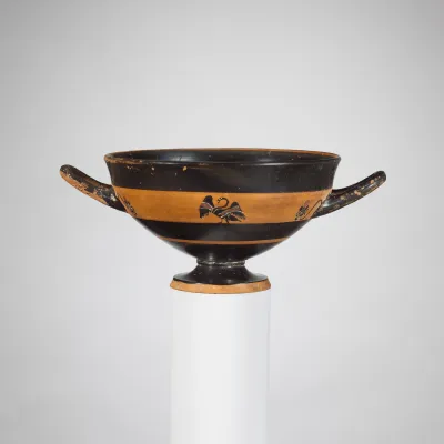 Terracotta skyphos (deep drinking cup)