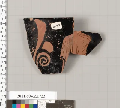 Terracotta fragment of a skyphos (deep drinking cup)