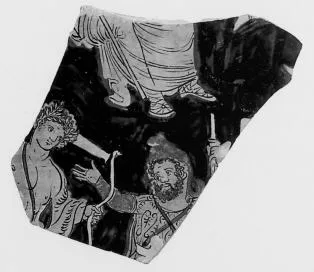 KRATER, CALYX, FRAGMENT (SOUTH ITALIAN, APULIAN, RED-FIGURE)