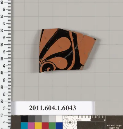Terracotta fragment of a kylix (drinking cup)