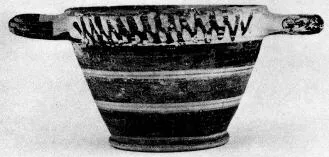 SKYPHOS (CORINTHIAN, BLACK PATTERN)