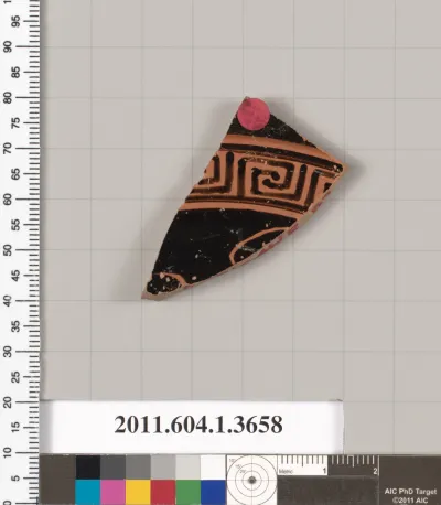 Terracotta fragment of a kylix (drinking cup)