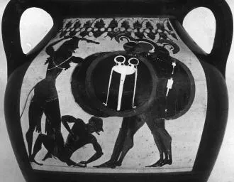 AMPHORA, BELLY, TYPE B (ATHENIAN, BLACK-FIGURE)