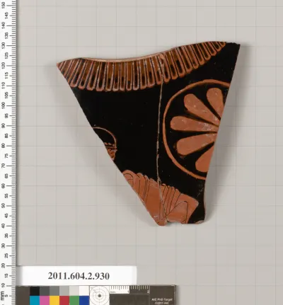 Terracotta fragment of a hydria: kalpis (water jar)