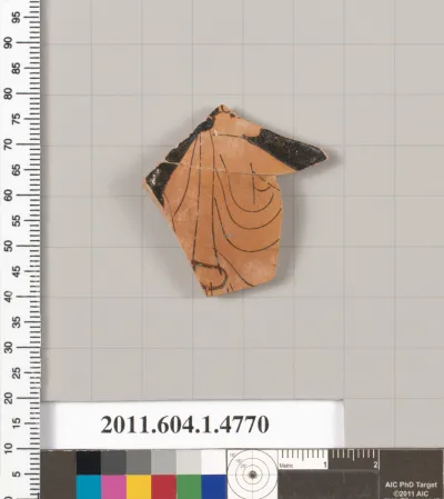 Terracotta fragment of a kylix (drinking cup)