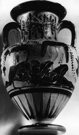 AMPHORA, NECK (ATHENIAN, BLACK-FIGURE)