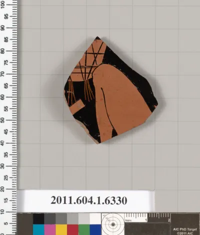 Terracotta fragment of a kylix (drinking cup)