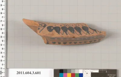 Terracotta fragment of a column-krater (bowl for mixing wine and water)