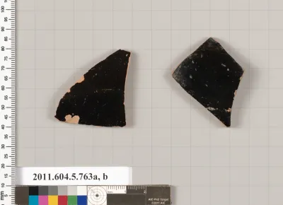 Terracotta fragments of kylikes (drinking cups)