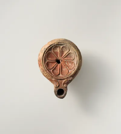 Terracotta oil lamp