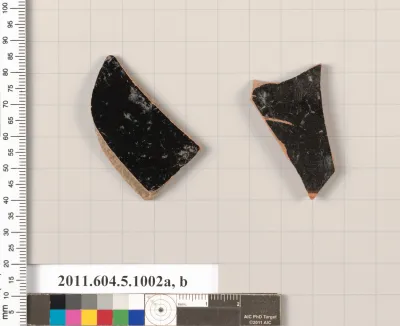 Terracotta fragments of kylikes (drinking cups)