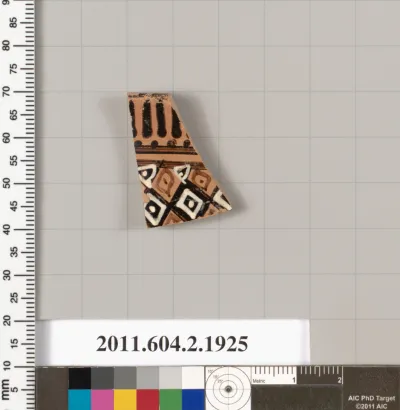 Terracotta rim fragment of a skyphos (deep drinking cup)