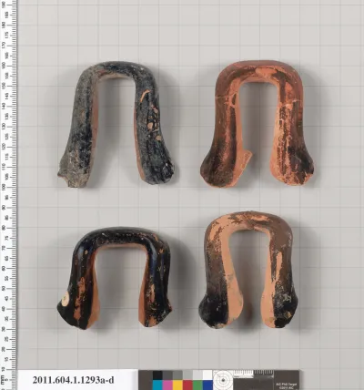 Terracotta fragments of kylikes (drinking cups)