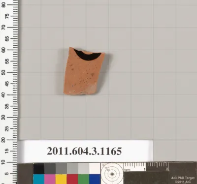 Terracotta fragment of a mastoid (drinking cup with narrow base) or a kyathos (cup-shaped ladle)