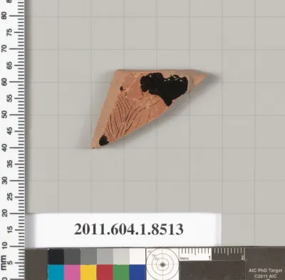 Terracotta fragment of a stemless kylix (drinking cup)