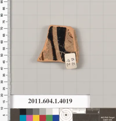 Terracotta fragment of a kylix (drinking cup)