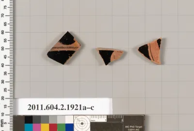 Terracotta fragments of skyphoi (deep drinking cups)