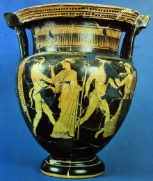 KRATER, COLUMN (ATHENIAN, RED-FIGURE)