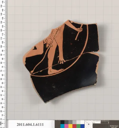 Terracotta fragment of a kylix (drinking cup)