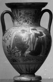 AMPHORA, NECK (ATHENIAN, BLACK-FIGURE)