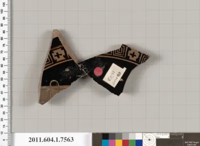 Terracotta fragment of a kylix (drinking cup)