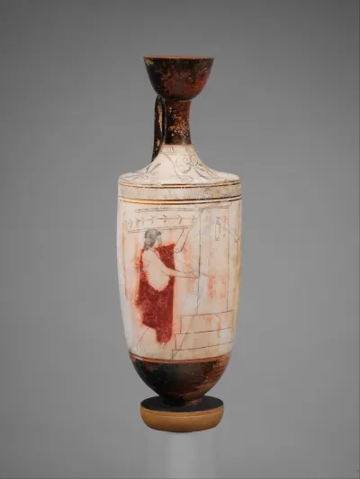 Terracotta lekythos (perfume flask)