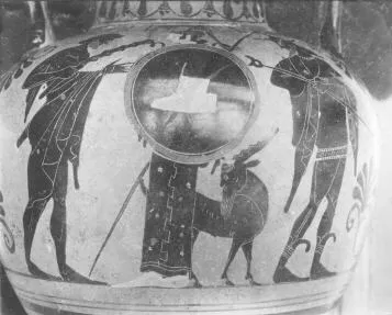 AMPHORA, NECK (ATHENIAN, BLACK-FIGURE)