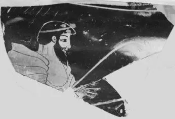 KRATER, COLUMN, FRAGMENT (ATHENIAN, RED-FIGURE)
