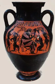 AMPHORA, BELLY, TYPE B (ATHENIAN, BLACK-FIGURE)