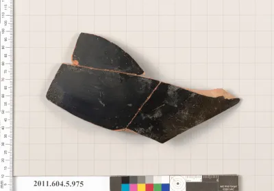 Terracotta fragment of a kylix (drinking cup)