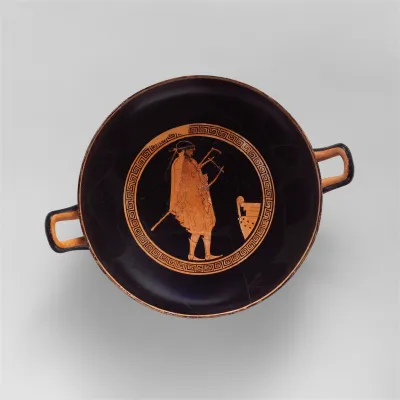 Terracotta kylix (drinking cup)