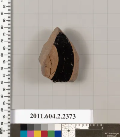 Terracotta fragment of a standlet