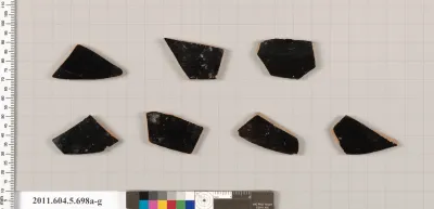 Terracotta fragments of kylikes (drinking cups)