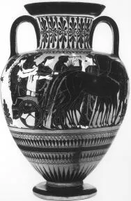 AMPHORA, NECK (ATHENIAN, BLACK-FIGURE)
