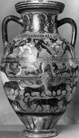 AMPHORA, NECK (ATHENIAN, BLACK-FIGURE)