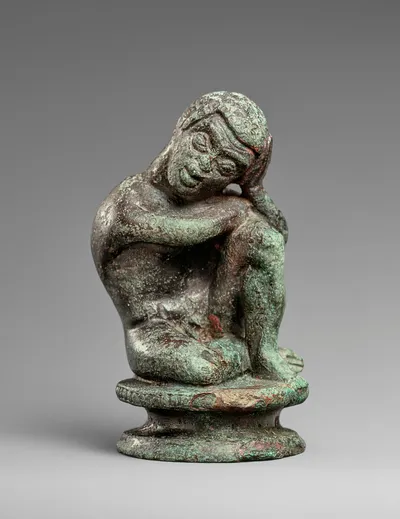 Finial with a Resting Youth